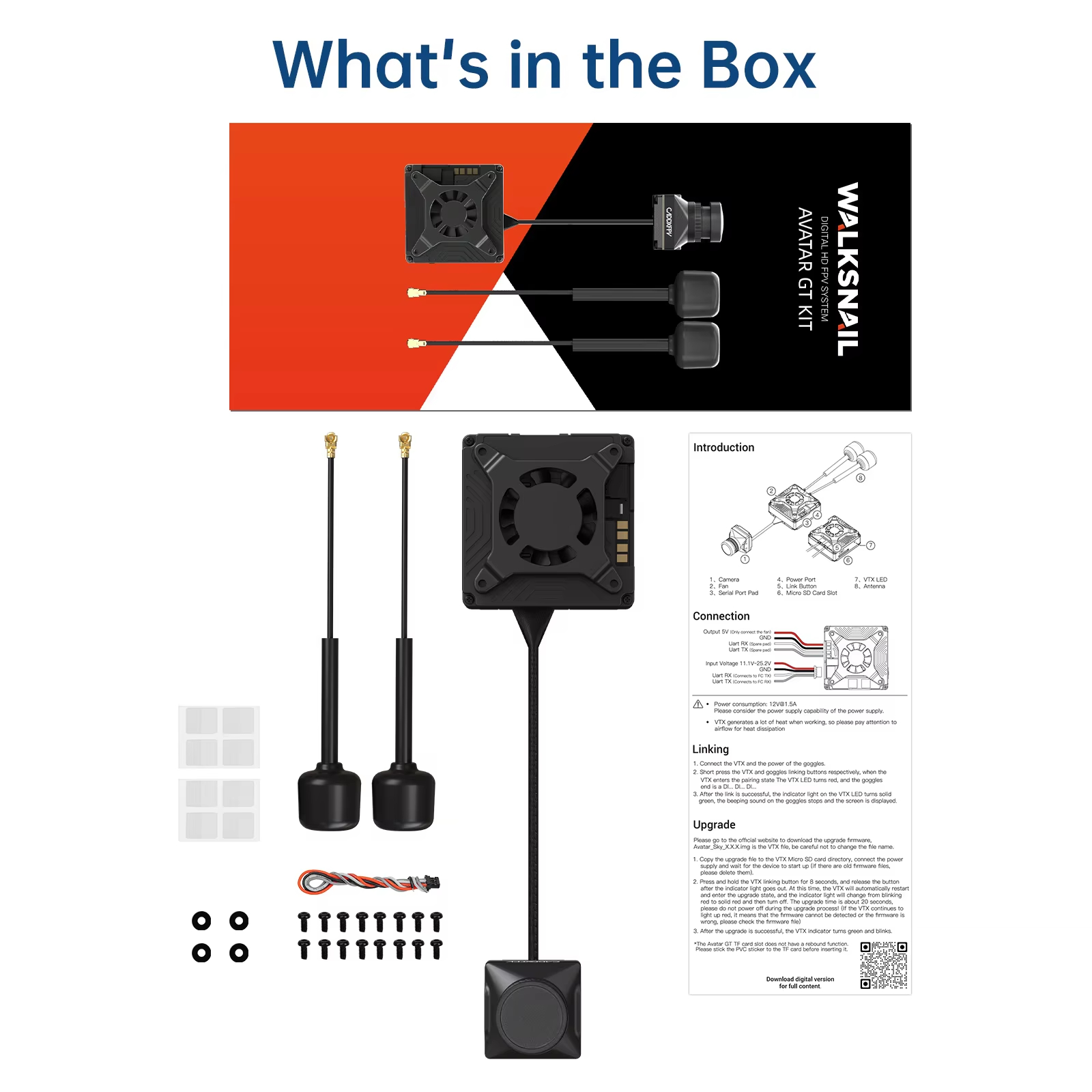 Walksnail Avatar Gt Kit 2W Vtx - Caddx Walksnail Avatar GT-Set | Max