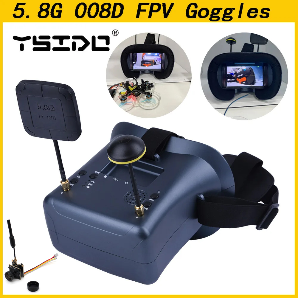 Skyzone Sky04O Pro Fpv Goggles - 008D 5,8G 40CH 4,3 Zoll 800*480